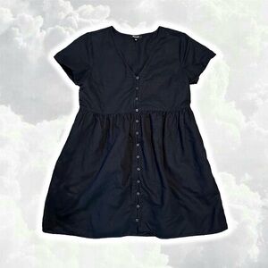 🖤Madewell Alexandra button linen blend dress